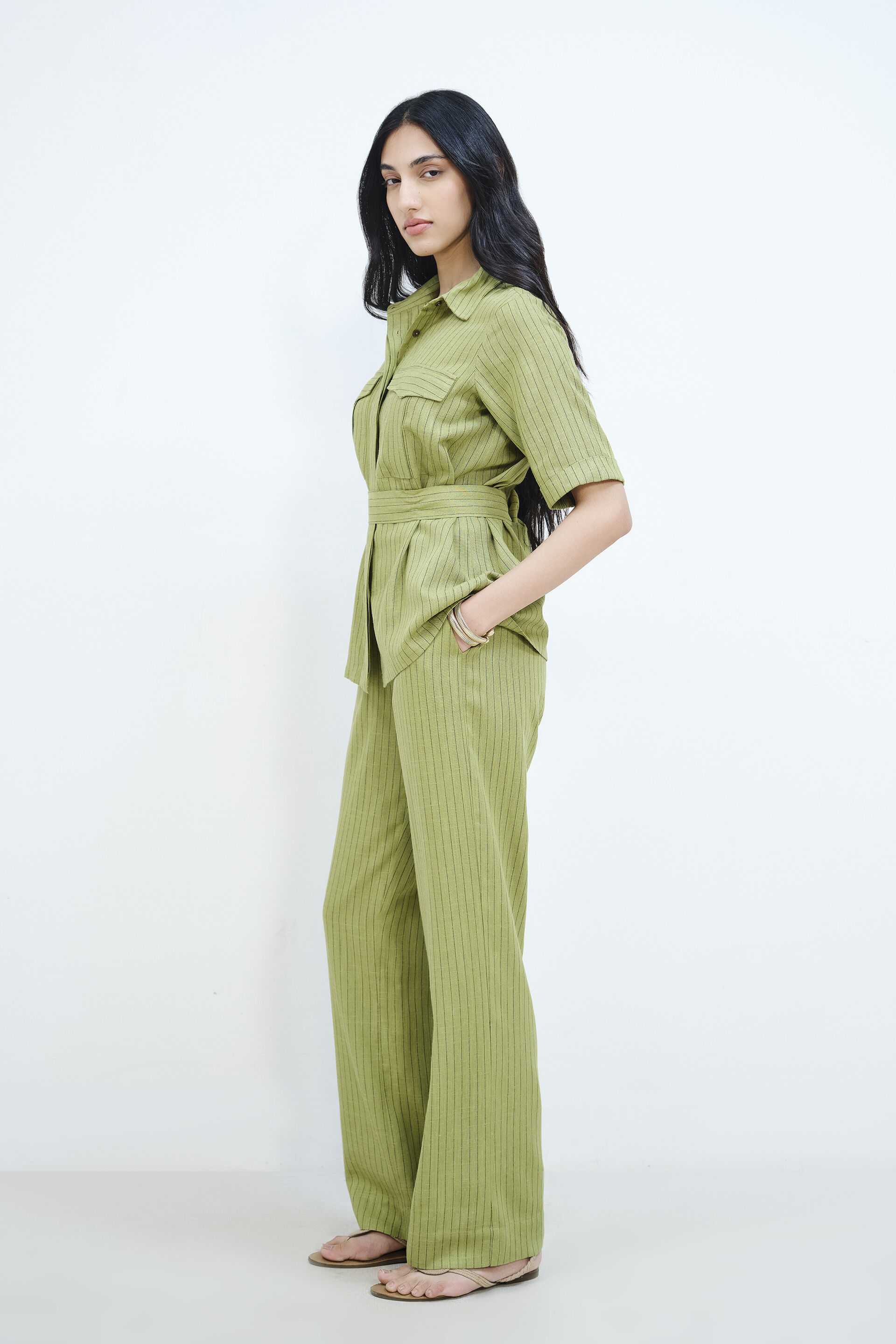 Maple Green Pinstripe Set, Green, image 3